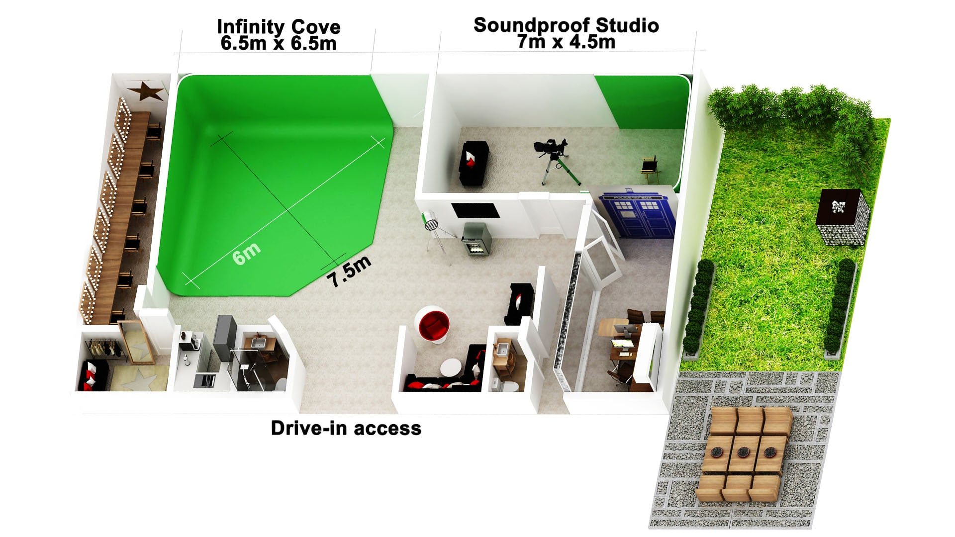 Floor plan of our Manchester Film and video Studios