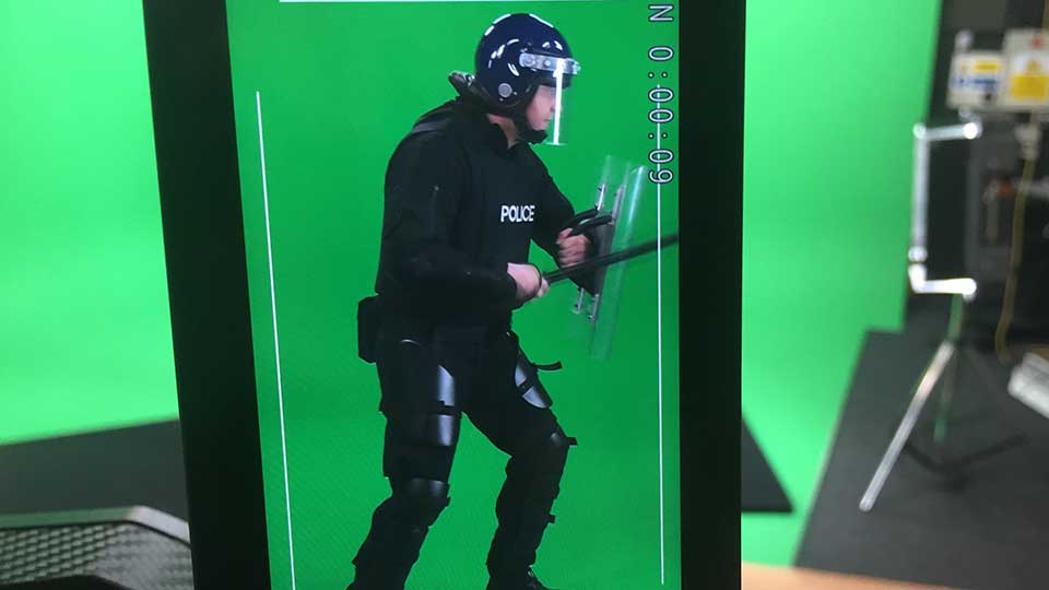 greenscreen police filming image