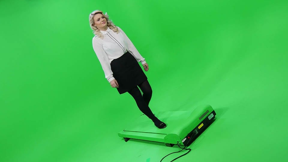 Green screen treadmill hire in our large size Manchester studio image