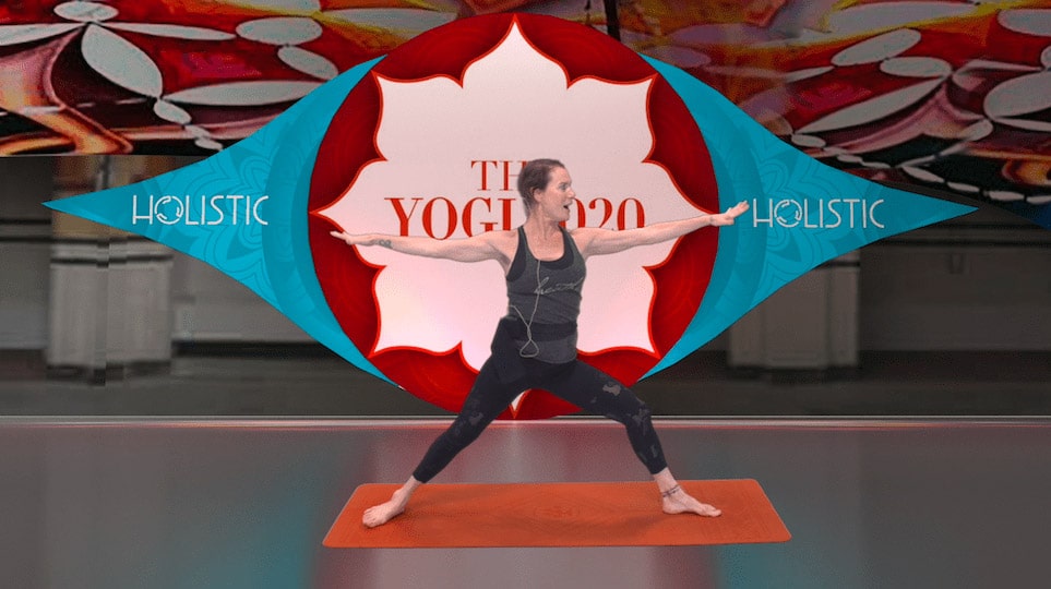 virtual yoga event after green screen image