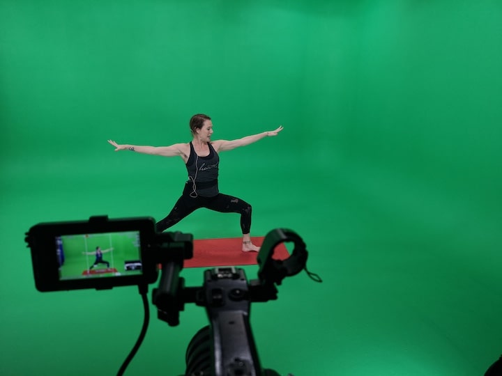 green screen before image