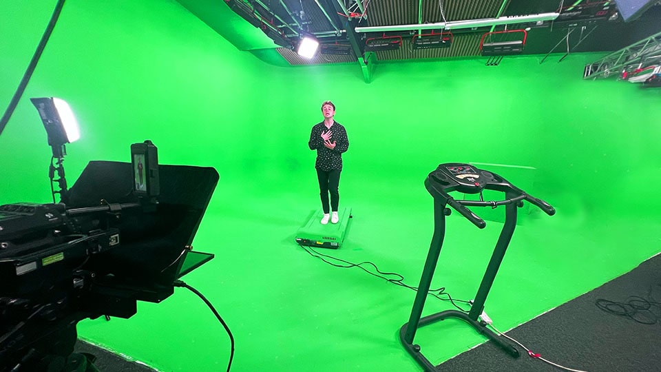 green screen for creating video content image