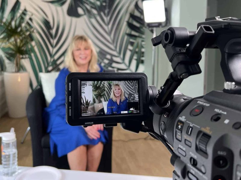 interview filming on location image